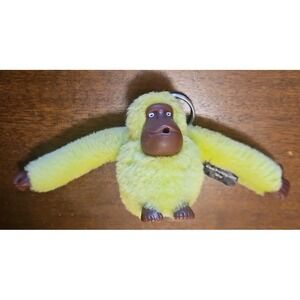 Kipling Gorilla Lime Green monkey keychain Key Fob Vix